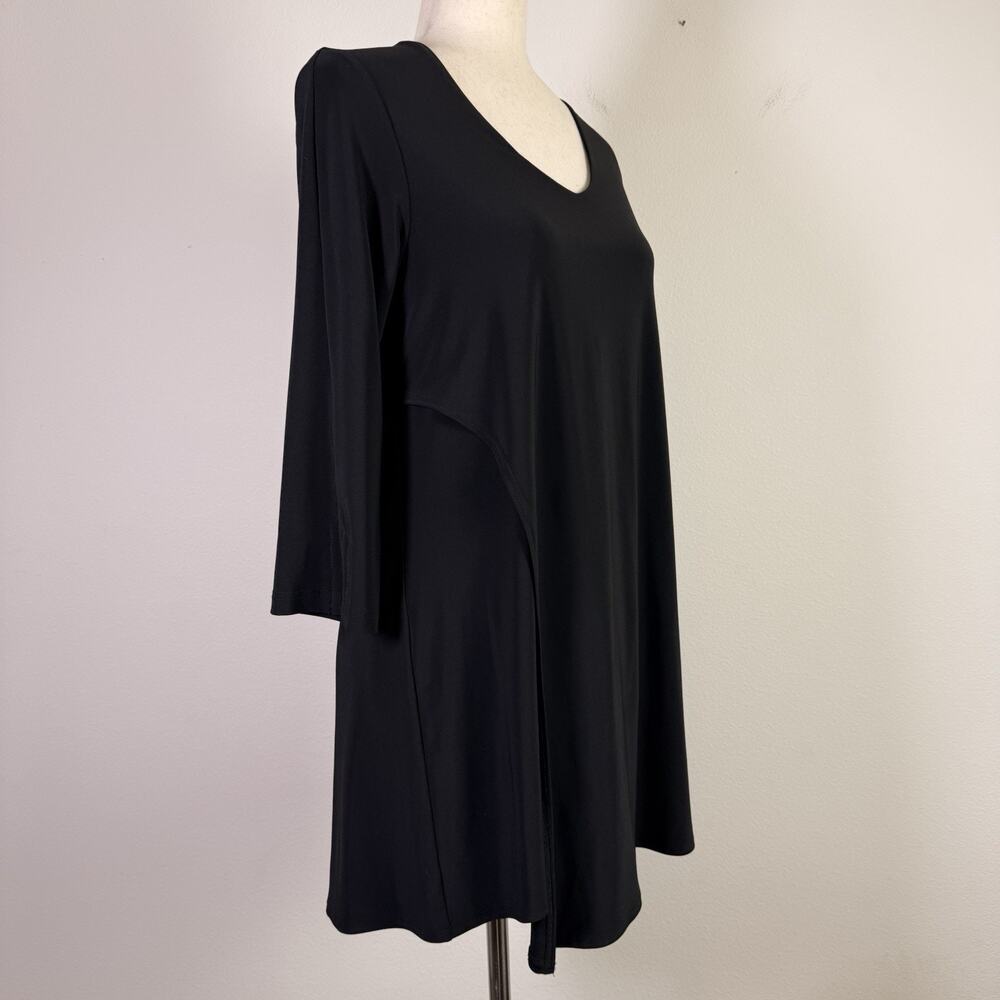 Sympli Tunic Top Asymmetrical Women's 10 Black Stretch Quiet‎ Luxury Comfort - Picture 11 of 14